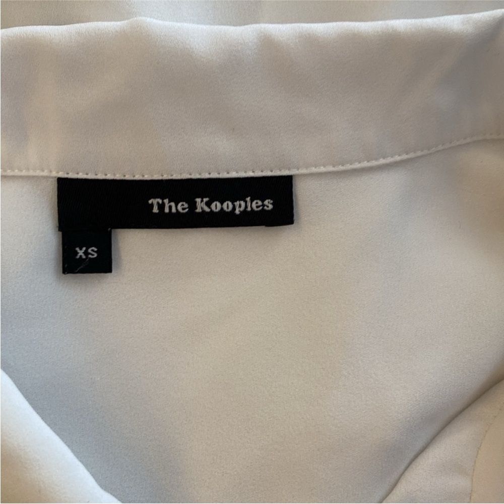 The Kooples White/ light blue Blazer blouse with Zipper Detail, XS - Picture 8 of 10